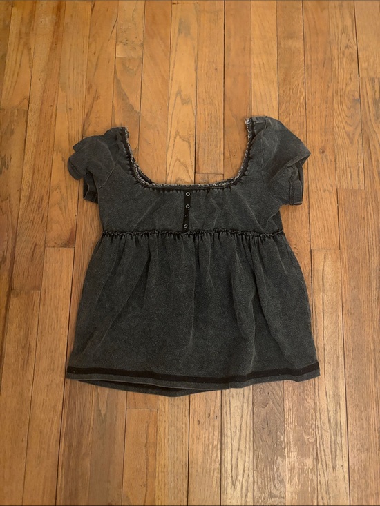 SHEIN Tops - SHEIN Garment Washed Peasant Top S